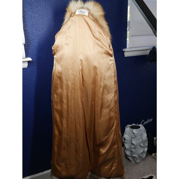 STUNNING Golden Island Full Length Fox Fur Coat Jacket - Picture 6 of 6